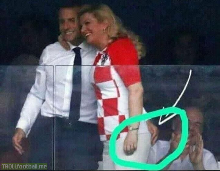 French president getting intimate with Croatian president 🤔🤔