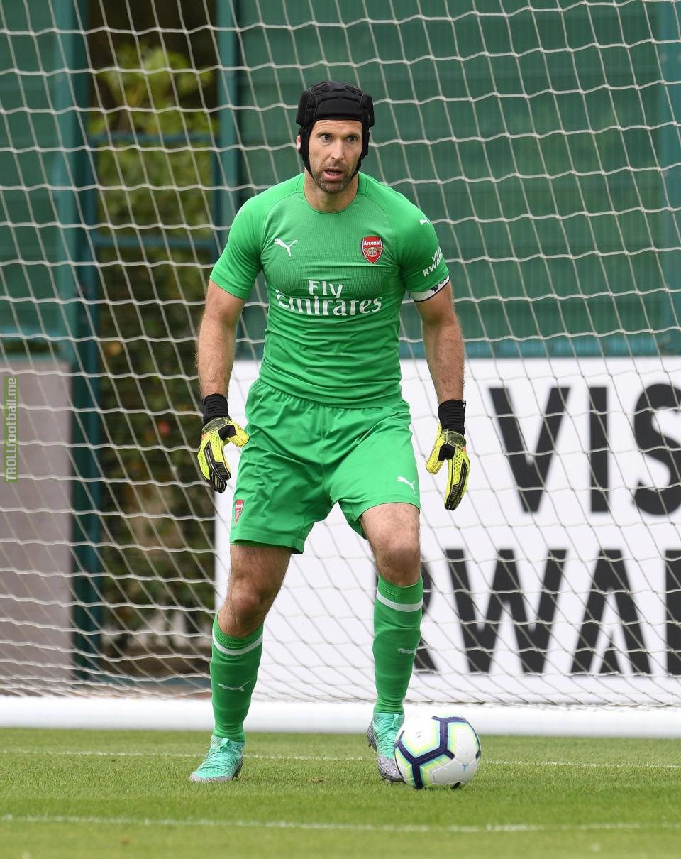 Petr Cech has put on a few kilograms of muscle...