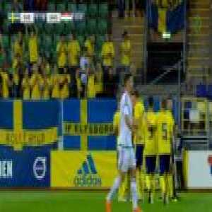 Mattias Svanberg with great volley goal - Sweden U21 [1]-0 Hungary U21