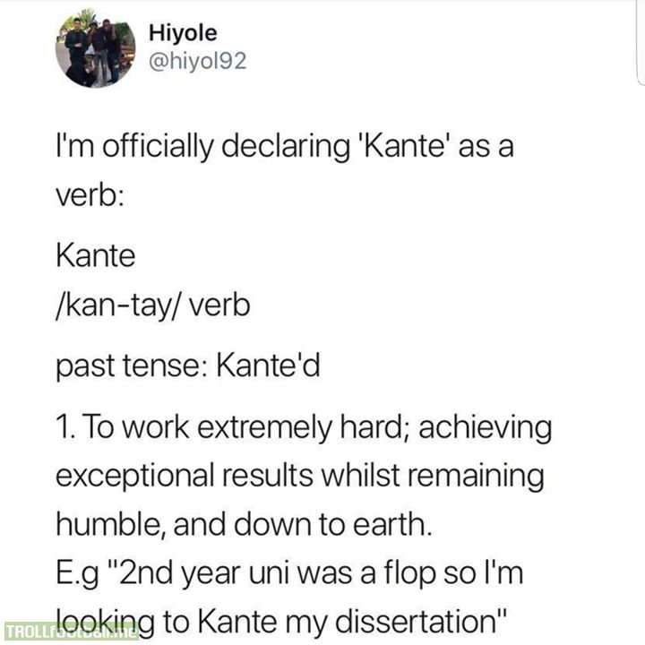'Kante' is now officially a verb 😂