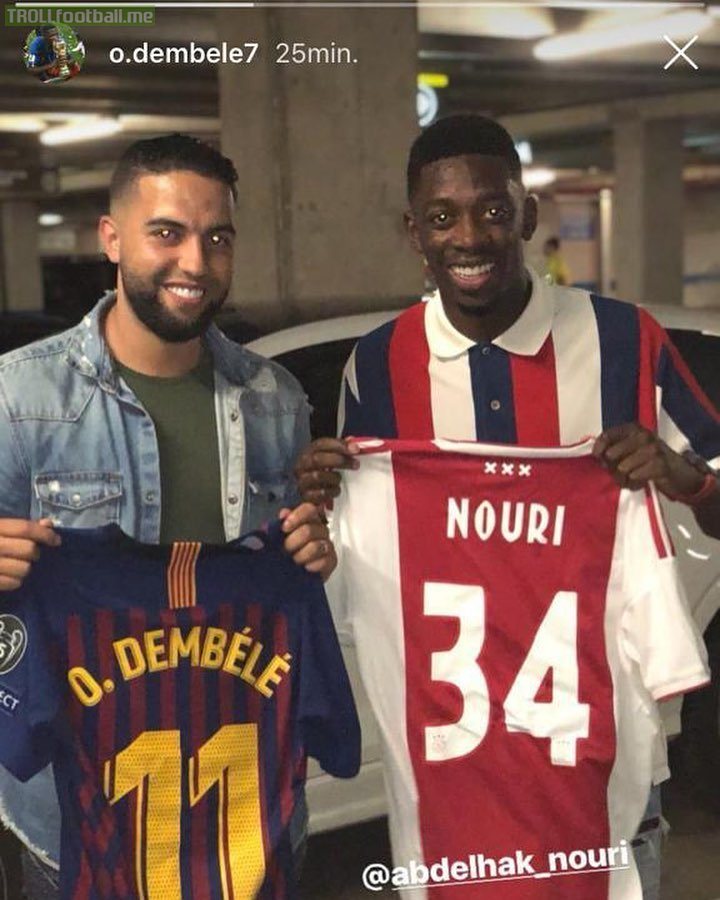 Ousmane Dembele invited Mo Nouri (Abdelhak Nouri's brother) to the Barca-PSV game, after the game there was a ''jersey exchange''