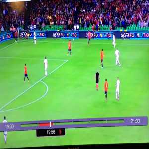 Eric Dier vs Sergio Ramos with one of the most fabulously pointless clatterings ever seen.