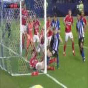 Last minute goalmouth scramble (Sheffield Wednesday vs Middlesbrough)