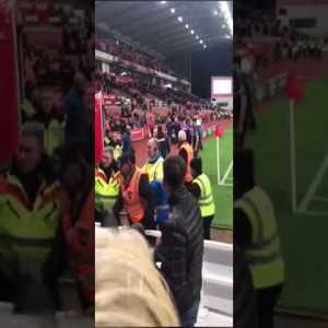 James McClean receiving abuse from Stoke City fans