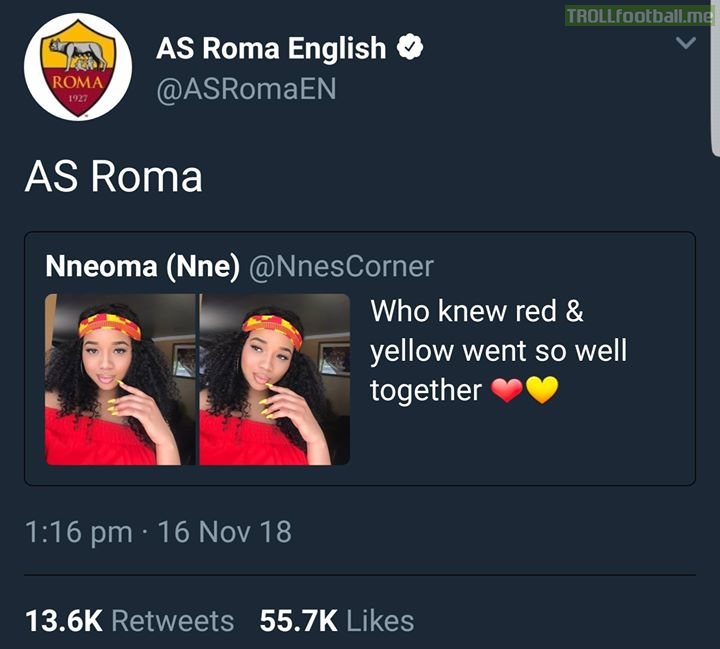 AS Roma admin deserves a huge pay rise.. 😂