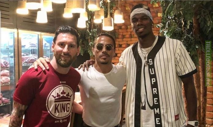 Messi and Pogba having out in Dubai.