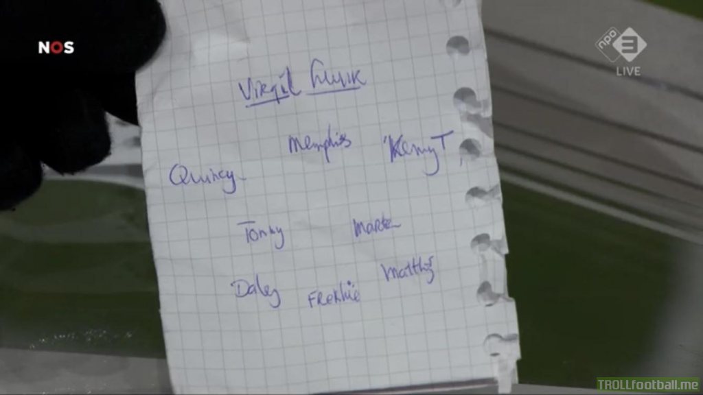 The note that changed the Germany - Netherlands game