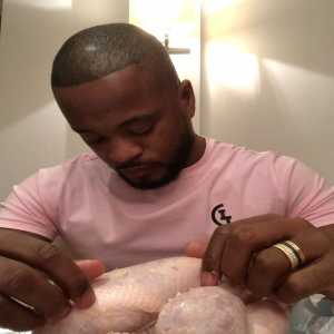 Patrice Evra kissing and eating raw chicken