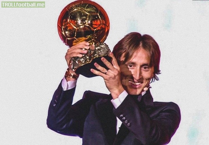 Luka Modric, from a Croatian refugee to UEFA Player of the Year and to end a Ballon d'Or title race between the greatest players of this era Ronaldo and Messi with 5 Ballon d'Or each.   Hard work leads to success, dreams do come true.👐