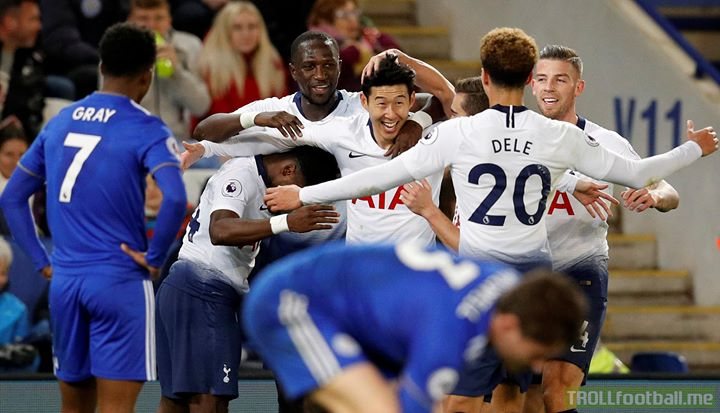 Full-time Leicester 0-2 Spurs  Son and Dele both find the net as Spurs take all three points