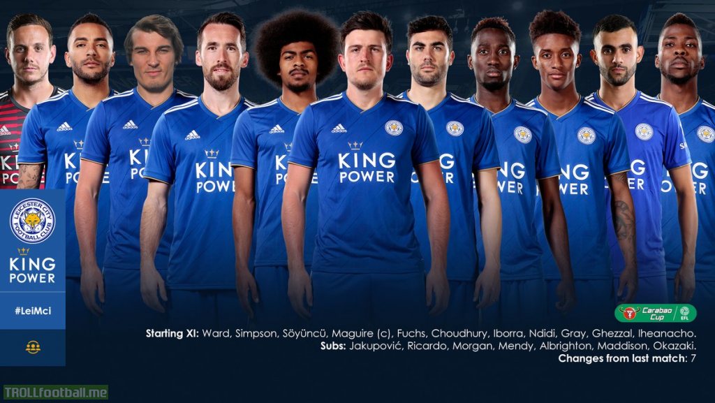 Harry Maguire to captain Leicester City in tonight's League Cup match V Man City.