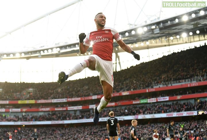 Full-time Arsenal 3-1 Burnley  It's the Aubameyang Pierre-Emerick show as he nets twice to inspire Arsenal to victory