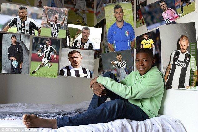Mbappe’s room filled with posters of his idol