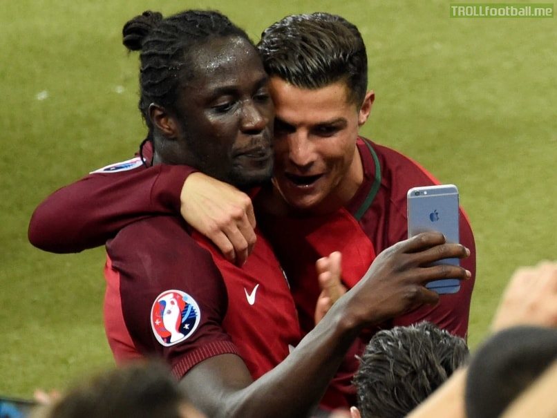 Portugal's greatest footballer poses with a fan