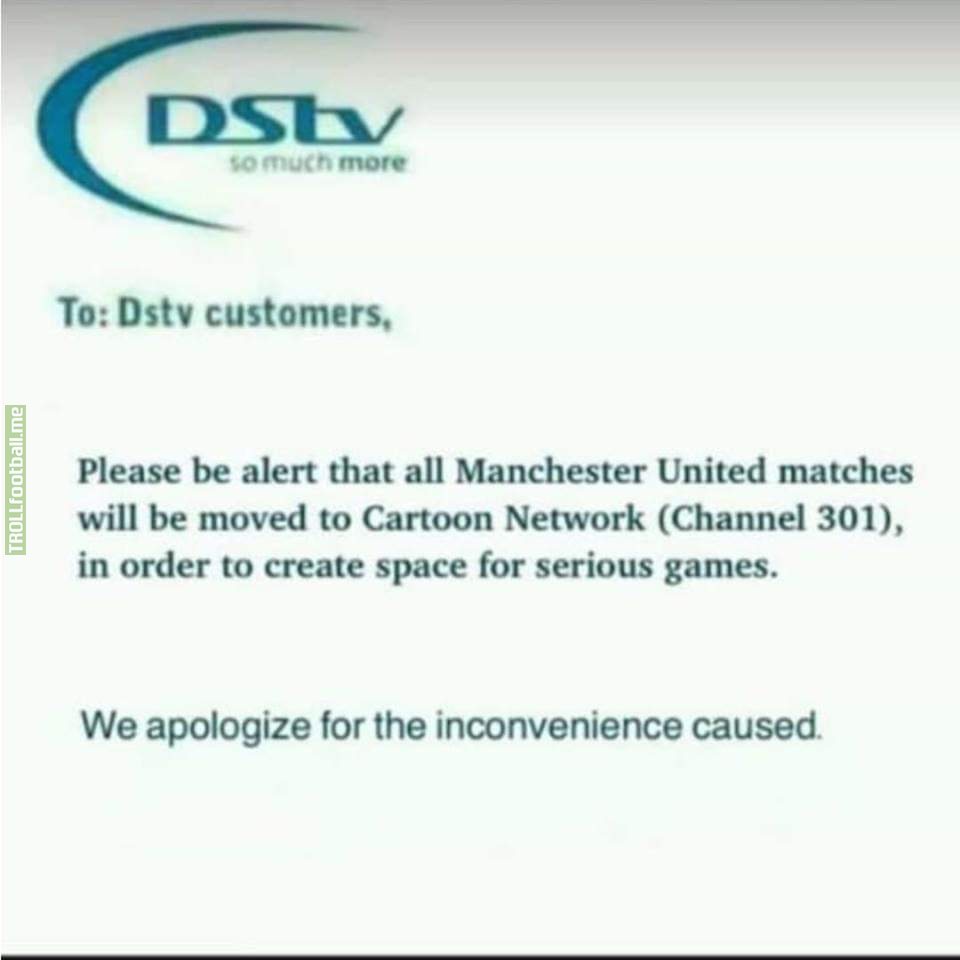 Time to change the channel Man United supporters