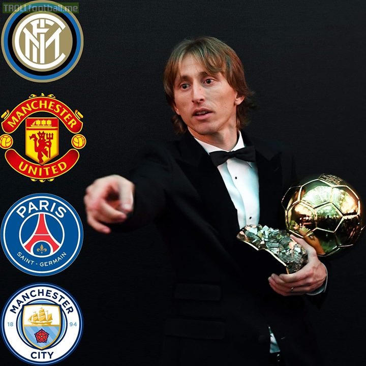 ⭕Luka Modric has rejected Real Madrid's offer of an extension on his current deal, according to reports in Spain ✍  ⭕But where should the 2018 Ballon d'Or winner go if he leaves the Spanish capital? 🤔