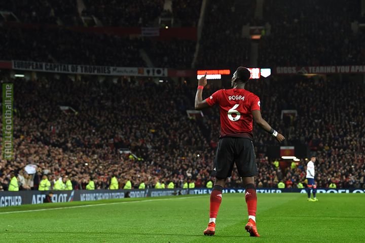 Man Utd 4-1 AFC Bournemouth  Paul Pogba stars as the Reds make it 3 wins from 3 under Ole Gunnar Solskjaer