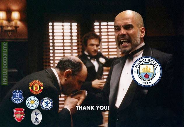 The entire Premier League thanks Man City for their service. They answered the call.