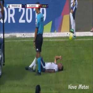 Medical cart runs over injured soccer player's foot