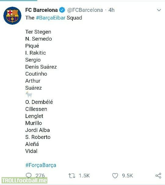 Recent Eden Hazard's One GOAT only speech has made FC Barcelona to tweak the way they announce their squads!!! 🐐