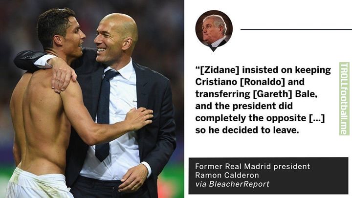 Why Zidane left Real Madrid. 🤦🏽