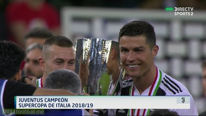 Congratulations Cristiano Ronaldo For Winning The First Trophy With Juventus.🔥