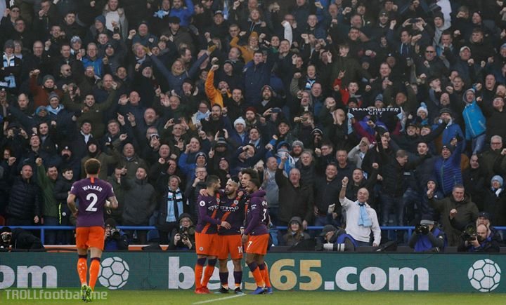 Huddersfield 0-3 Man City  Pep's side ease to victory and close the gap at the top back to 4 points