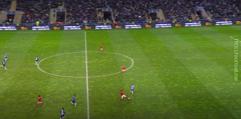 Offside call in Benfica - Porto for the Portuguese League Cup (would have been 2-2, goal was scored then disallowed)