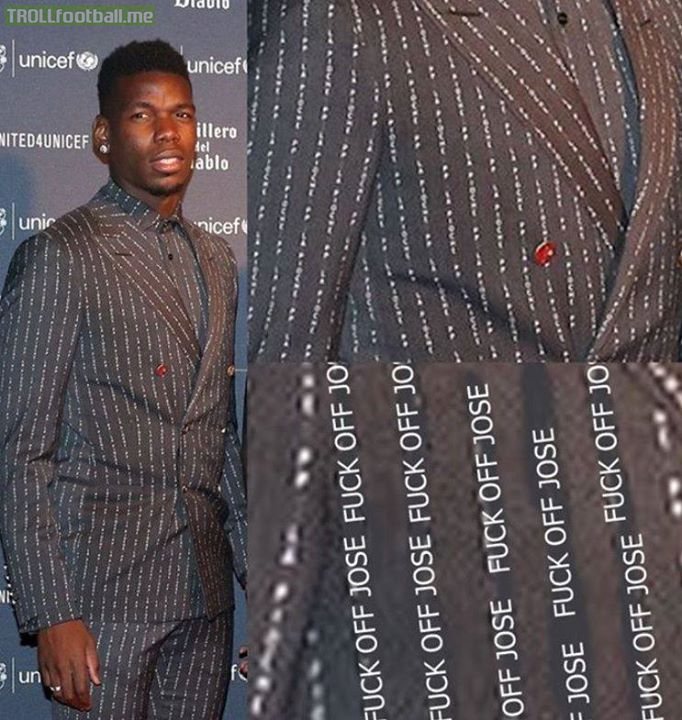 Crazy what you see when you zoom in on Paul Pogba's suit 😮 🔍