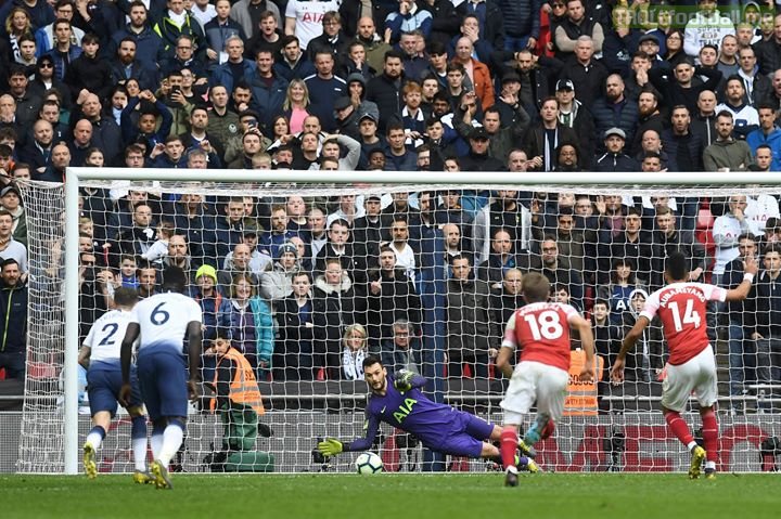 Tottenham Hotspur 1-1 Arsenal   Aubameyang's late penalty is saved as the North London Derby points are shared at Wembley