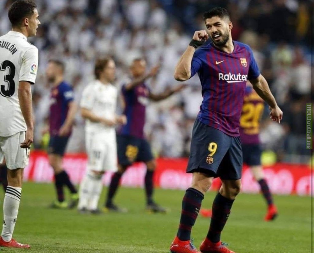 Luis Suarez taunting Sergio Reguilon for crying after his team's El Clasico defeat