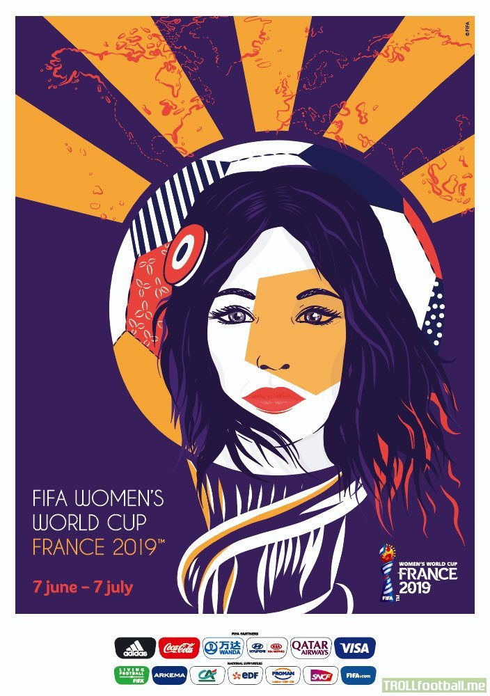 Image result for women's world cup france 2019 poster