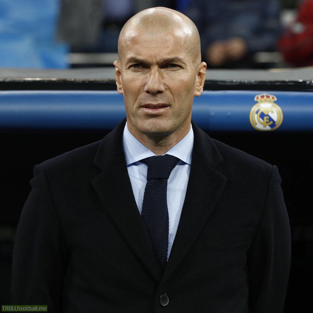 Real Madrid’s official instagram post on Zinedine Zidane
