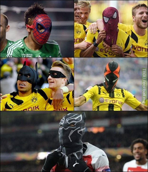 The evolution of Pierre-Emerick Aubameyang's mask celebrations.