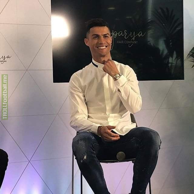 Cristiano Ronaldo was yesterday in Madrid, at the opening of his hair transplant clinic and a fan said to him "Cristiano, come back to Real Madrid". He replied "Okay, I Will" and smiled.
