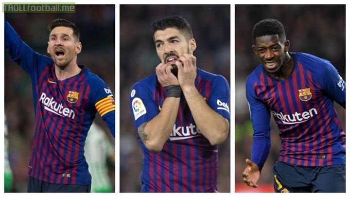 ✅Do you know that Barça's deadly attacking trio are on the shelf at the same time❓❓  ✅It must be hell for Valverde right now.