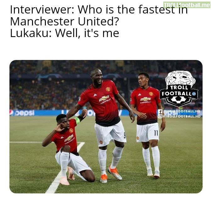 Lukaku says that he is the fastest Manchester United player!! 🤔🤔
