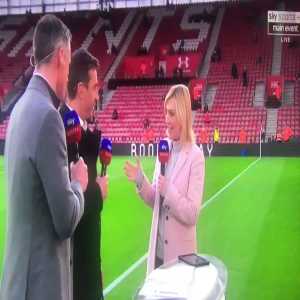 Carragher and Neville's weird synchronised walk on Sky Sports
