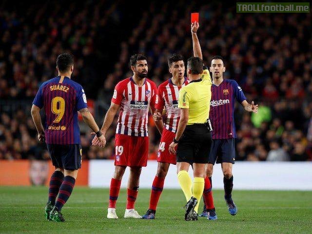 Diego Costa got a red card vs Barcelona because he told the referee: "I s**t on your f***ing mother".   Good to see going back to Spain has calmed him down. 🤦