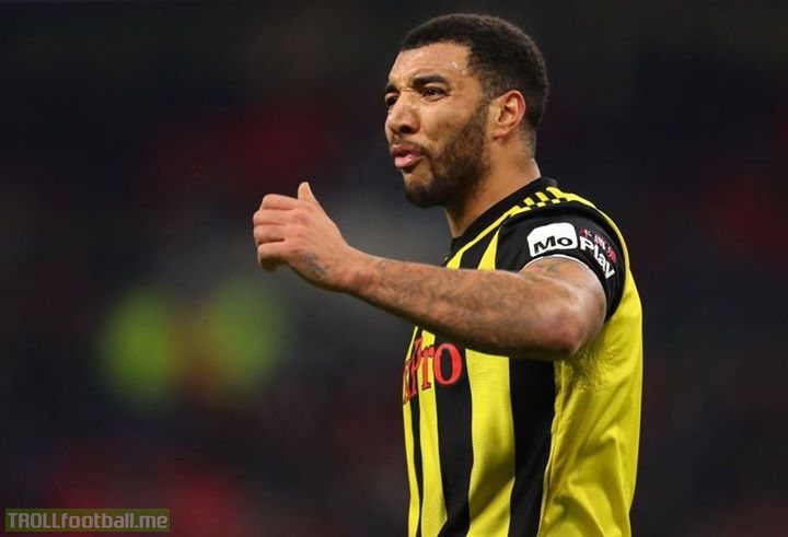 Troy Deeney last year on Arsenal players:  “Let me whack the first one and see who wants it”.  Troy Deeney sent off after 11 minutes for whacking Torreira. 😂