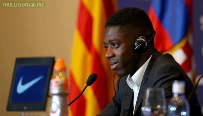 Dembele : I dream to score so many goals in UCL quarter finals like Messi. Journalist : Did Messi scored so many goals in UCL quarter finals? Dembele : No, but he was also dreaming.   😂😂😂😆😆