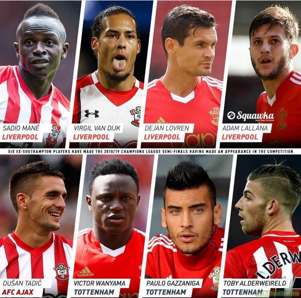 8 Southampton players without counting alex oxlade and ex manager in Pochettino have made it to the champions league semifinals
