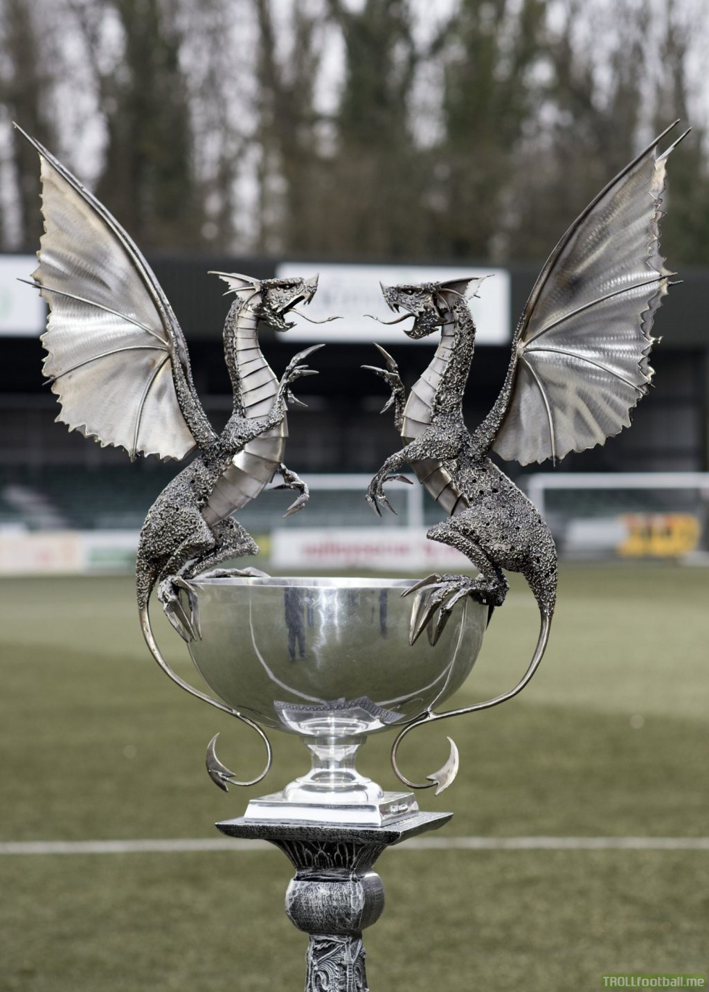 The Welsh Premier League trophy is the coolest trophy in the world.