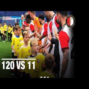 120 kids vs 11 Feyenoorders