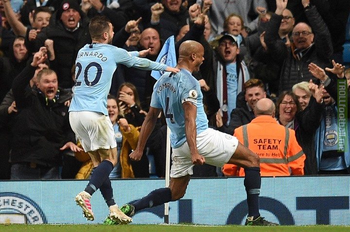 Staggering. Just STAGGERING!  Vincent Kompany's 30-yard thunderbolt beats Leicester, sending Man City top of the Premier League ahead of the final day
