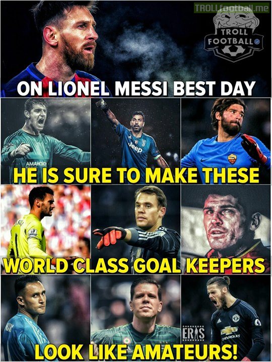 These goalies are world class till they meet Messi