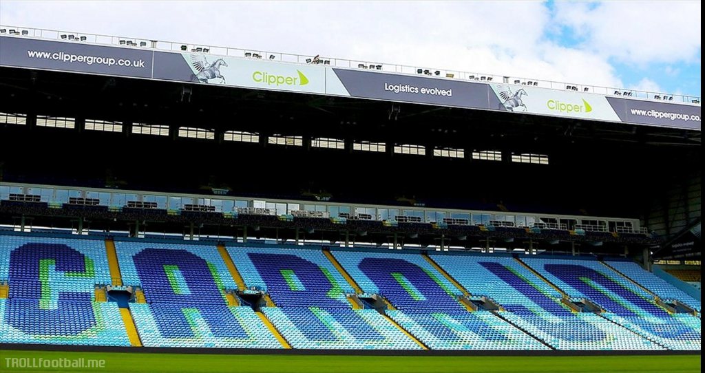 Leeds United stand for the second leg of the playoffs against Derby.