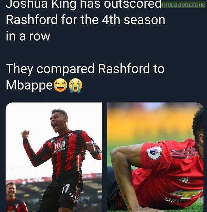 Either put some respect on King's name or stop over hyping Rashford.