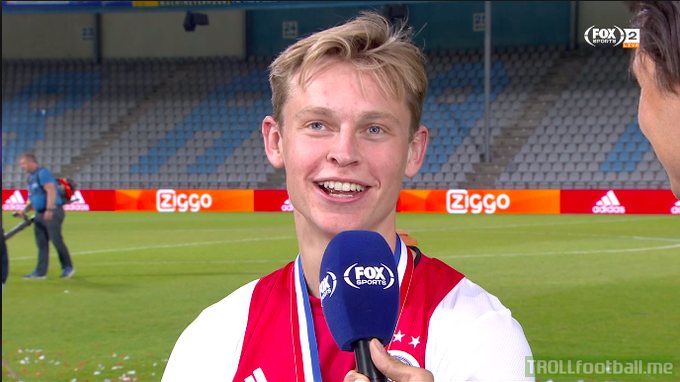 Frenkie de Jong: “I am so excited to see Messi during training, I think I am just going to pass every ball to him, haha!”