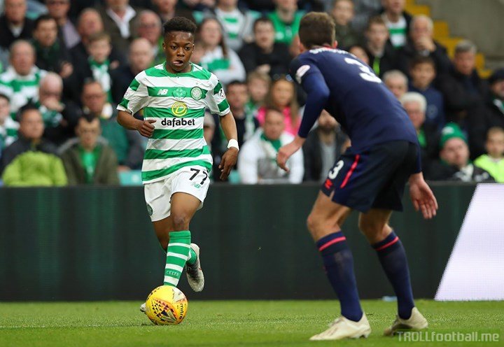 Karamoko Dembele has made his Celtic debut at just 16 years of age today 🍀  He was born in 2003. Madness. 🔥